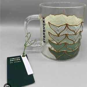 Starbucks Limited Edition Anniversary Mermaid Tail Glass Mug